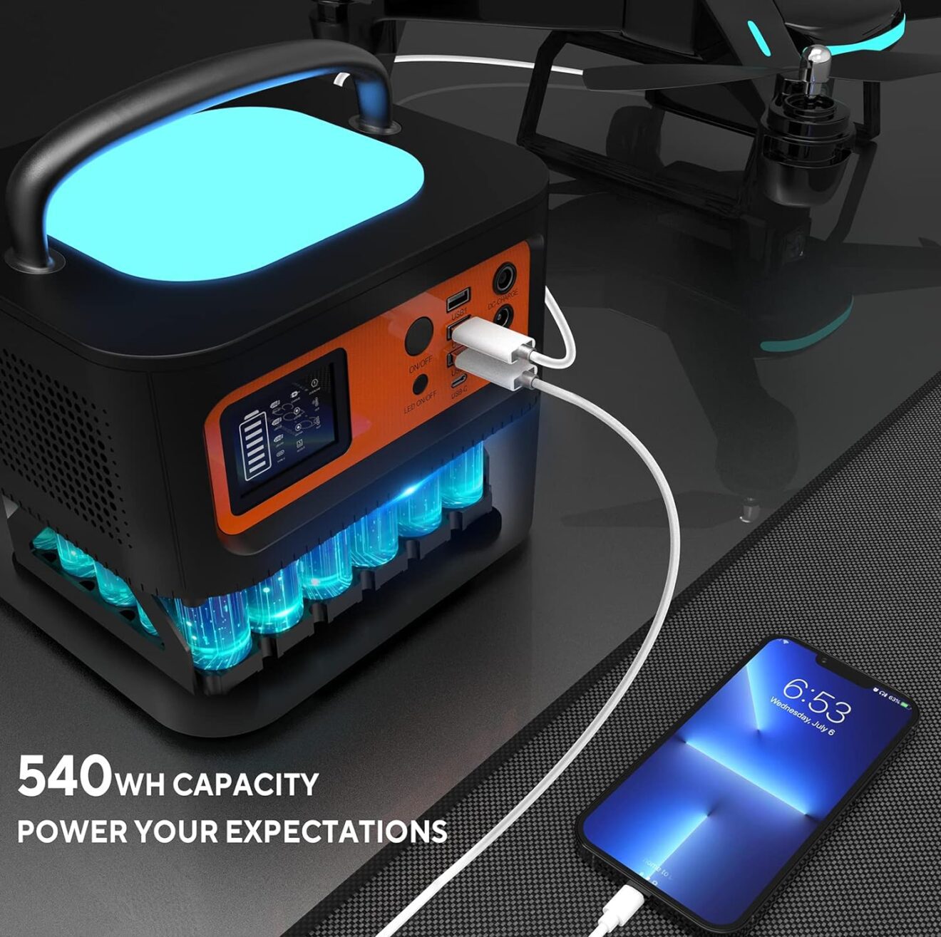 پاوراستیشن برد TIG FOX مدل T500 مسافرتی پرقدرت باتوان خروجی 540وات — تصویر ۷