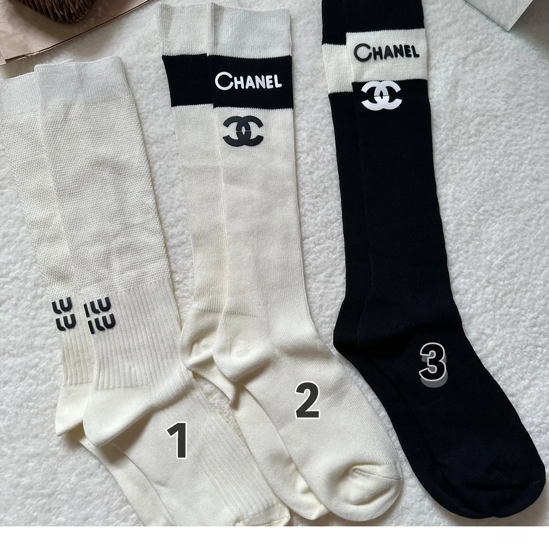 جوراب زیر زانو chanel & miu miu — تصویر ۲
