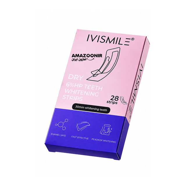نوار سفیدکننده دندان برند IVISMILE مدل Dry 6% Hp Teeth Whitening Strips