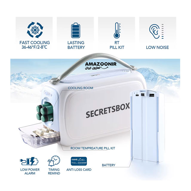 یخچال پزشکی شارژی قابل‌حمل Secretsbox مدل BOX3 — تصویر ۳