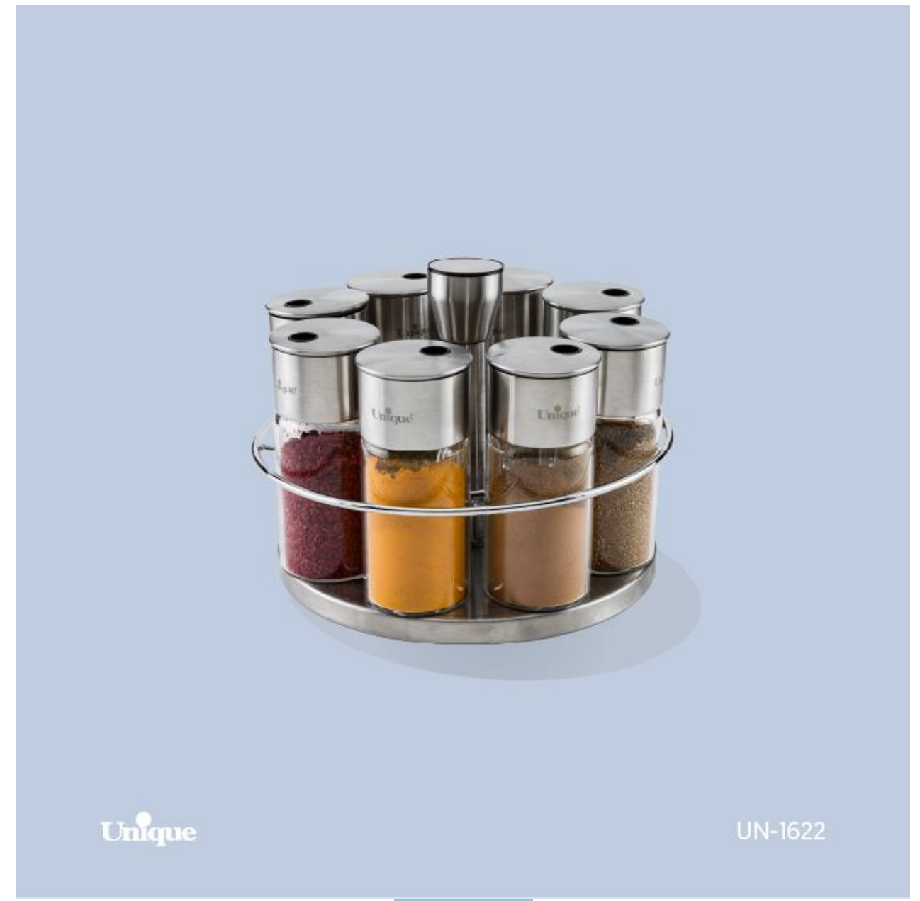 ست ادویه 8 عددی استیل گردان UN- 1622