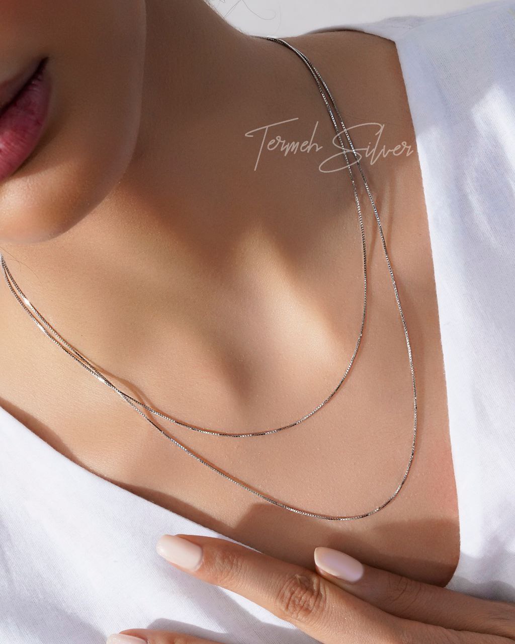 زنجیر نقره ونیزی ظریف ZT 1001 — تصویر ۲