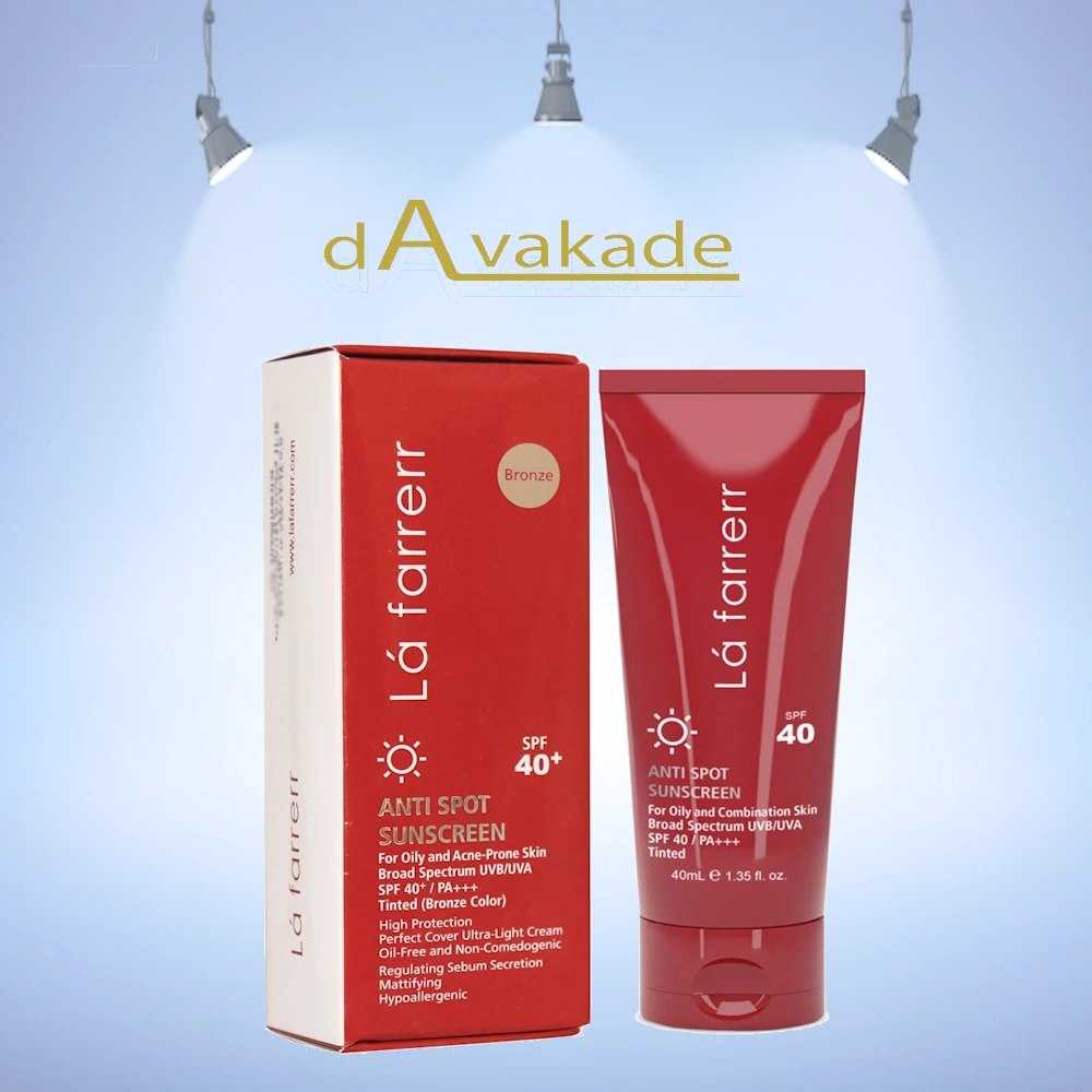 کرم ضد آفتاب و ضد لک برنز پوست خشک SPF40 لافارر Lafarrerr — تصویر ۳