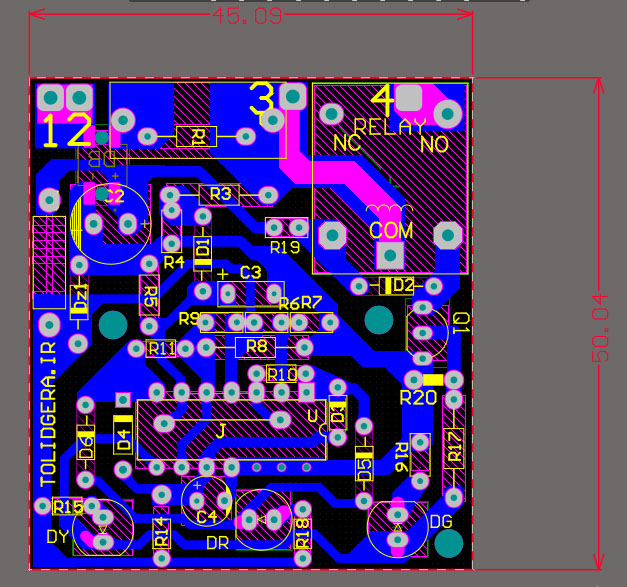 فایل pcb آلتیوم برد محافظ برق dip جدید