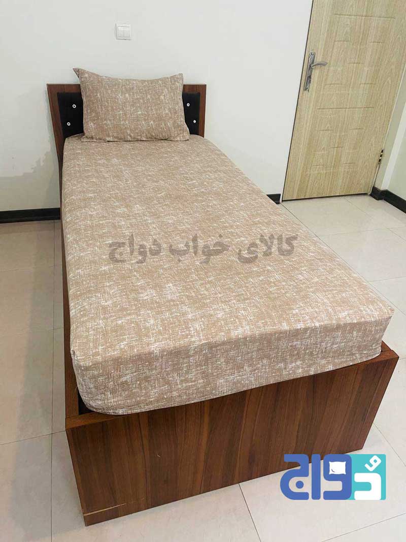 روتختی کشدار تخت عرض 90 مدل پتینه (نسکافه ای) کد 140204171