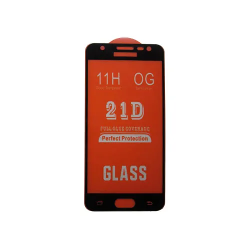 محافظ صفحه نمایش شیشه ای Samsung J5 Prime 21D مشکی — تصویر ۲
