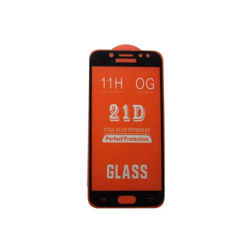 محافظ صفحه نمایش شیشه ای Samsung J5 Pro 21D مشکی — تصویر ۲