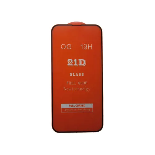محافظ صفحه نمایش شیشه ای iPhone 13 Pro Max 21D مشکی — تصویر ۲