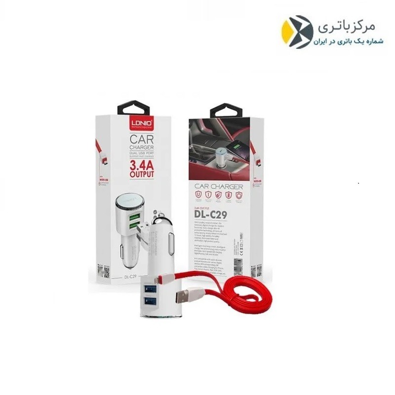 شارژر فندکی Ldnio مدل DL-C29 فست شارژر — تصویر ۴