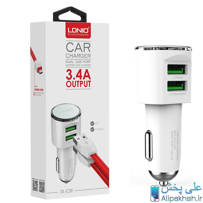 شارژر فندکی Ldnio مدل DL-C29 فست شارژر — تصویر ۶