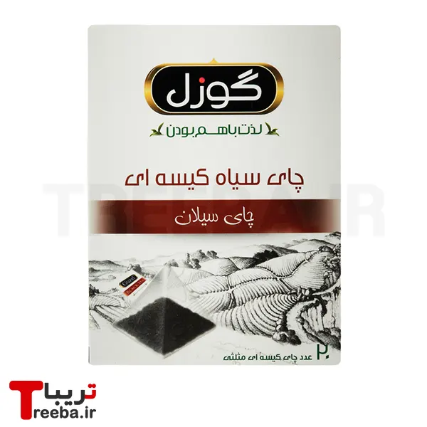 دمنوش مثلثی سیاه ساده 20 عددی گوزل — تصویر ۳