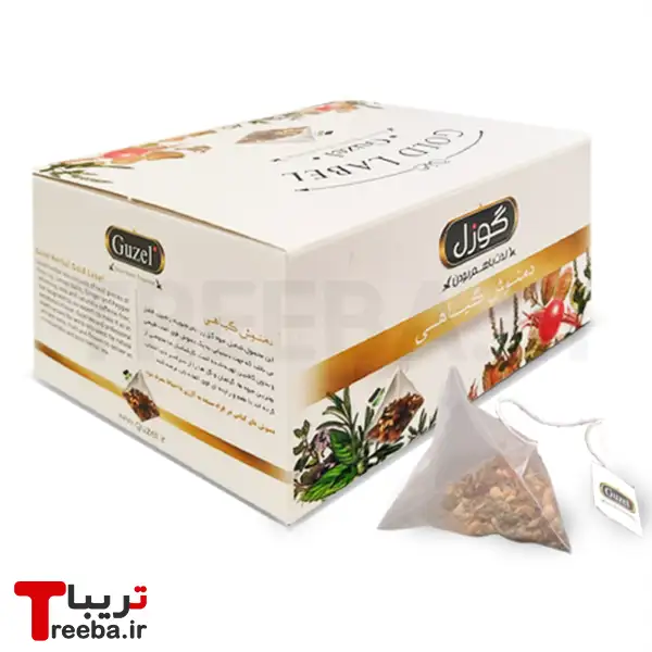 دمنوش مثلثی طلائی 30 عددی دراپ باکس گوزل — تصویر ۲