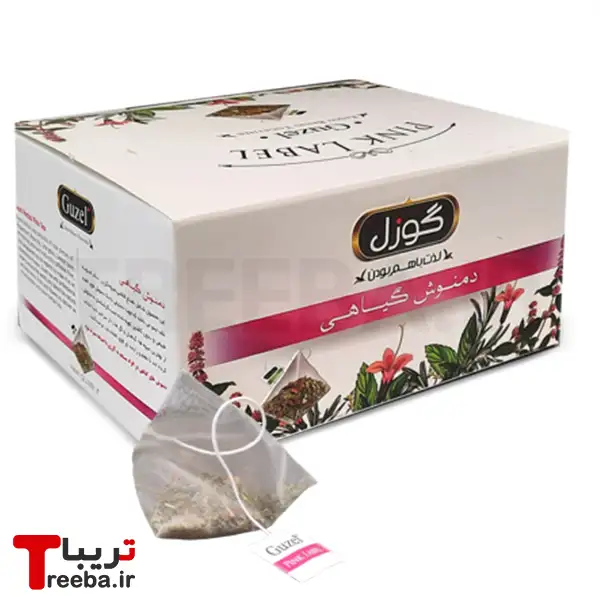 دمنوش مثلثی صورتی 30 عددی دراپ باکس گوزل — تصویر ۲