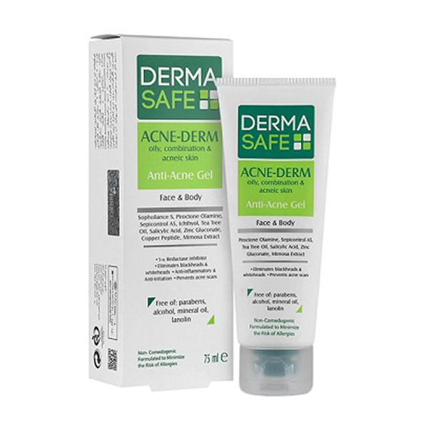 ژل مرطوب کننده درماسیف مدل ACNE DERM پوست چرب 40 میل — تصویر ۲
