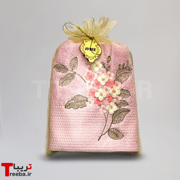 حوله دست و صورت گلدوزی بیز — تصویر ۴