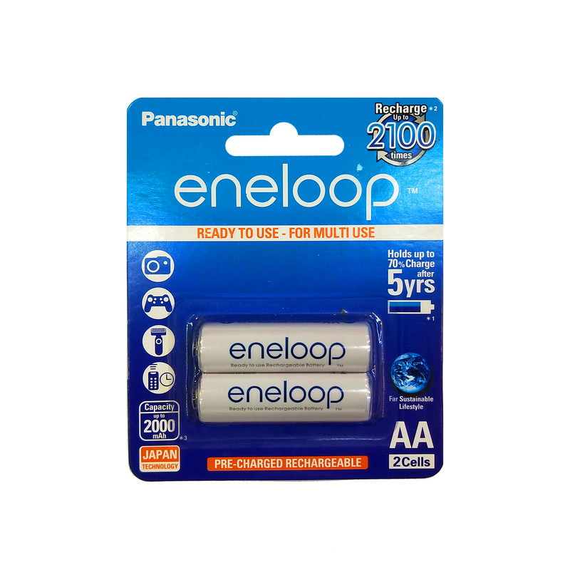 باتری قابل شارژ قلمی پاناسونیک مدل eneloop بسته 2عددی — تصویر ۲