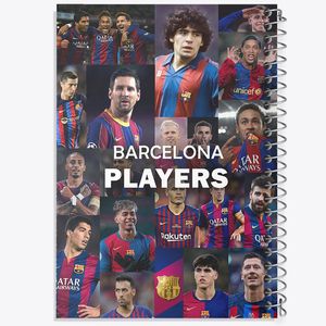 دفتر نقاشی 50 برگ خندالو طرح بازیکن های بارسلونا (Barcelona) کد N9173