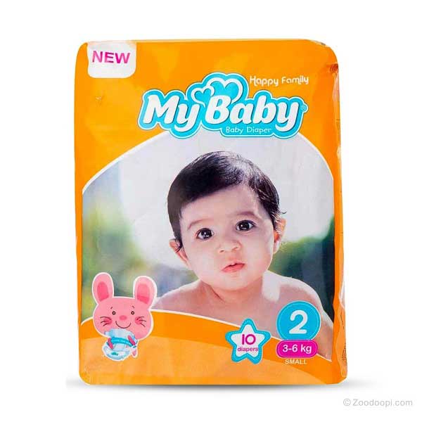 پوشک مای بیبی نارنجی سایز 2 بسته 10 عددی