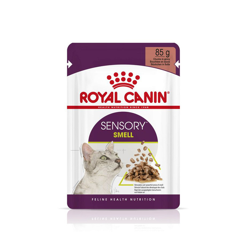 پوچ گربه حساس به بو رویال کنین Royal Canin Sensory Smell In Gravy وزن 85 گرم