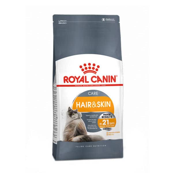 غذای گربه رویال کنین هیرانداسکین — Royalcanin Hair and Skin