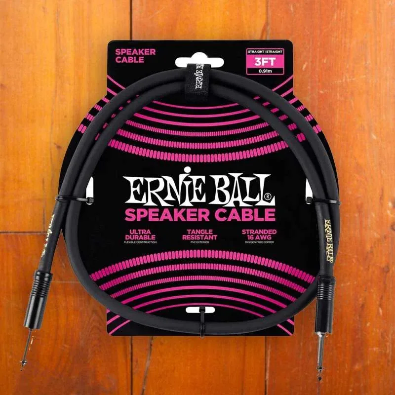 Ernie ball Classic Speaker Cable – Black – 3ft – 6071