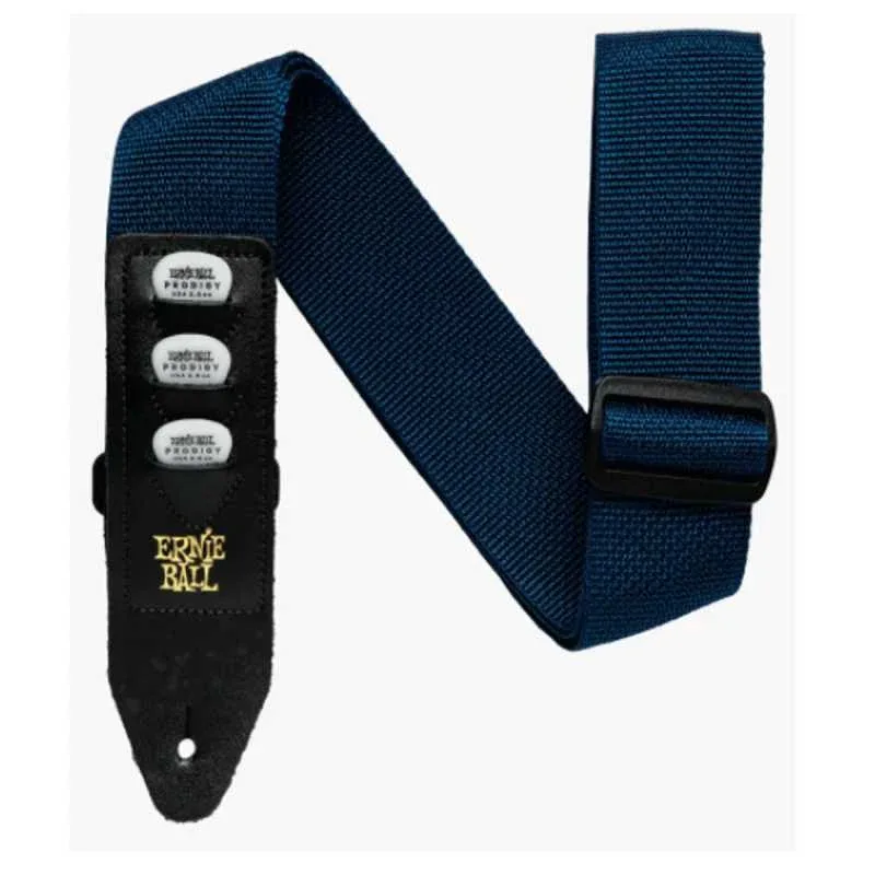Ernie Ball Polypro Guitar Strap Navy w/ Pickholder – 4236