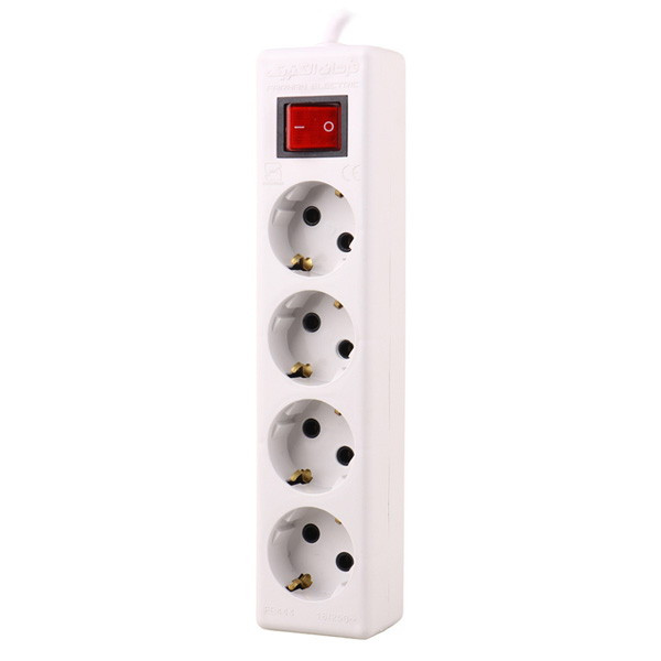چند راهی برق 4 خانه فرحان الکتریک ( Farhan Electric ) مدل ارت دار بدون کابل 16 آمپر