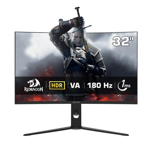 Redragon GMQ3212RVC 32 Inch 1ms 180Hz QHD Gaming Monitor