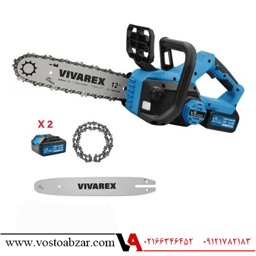 اره زنجیری شارژی ۳۰ سانت ویوارکس ۲ باطری مدل VR2412V-CS باطری 20 ولت — تصویر ۶