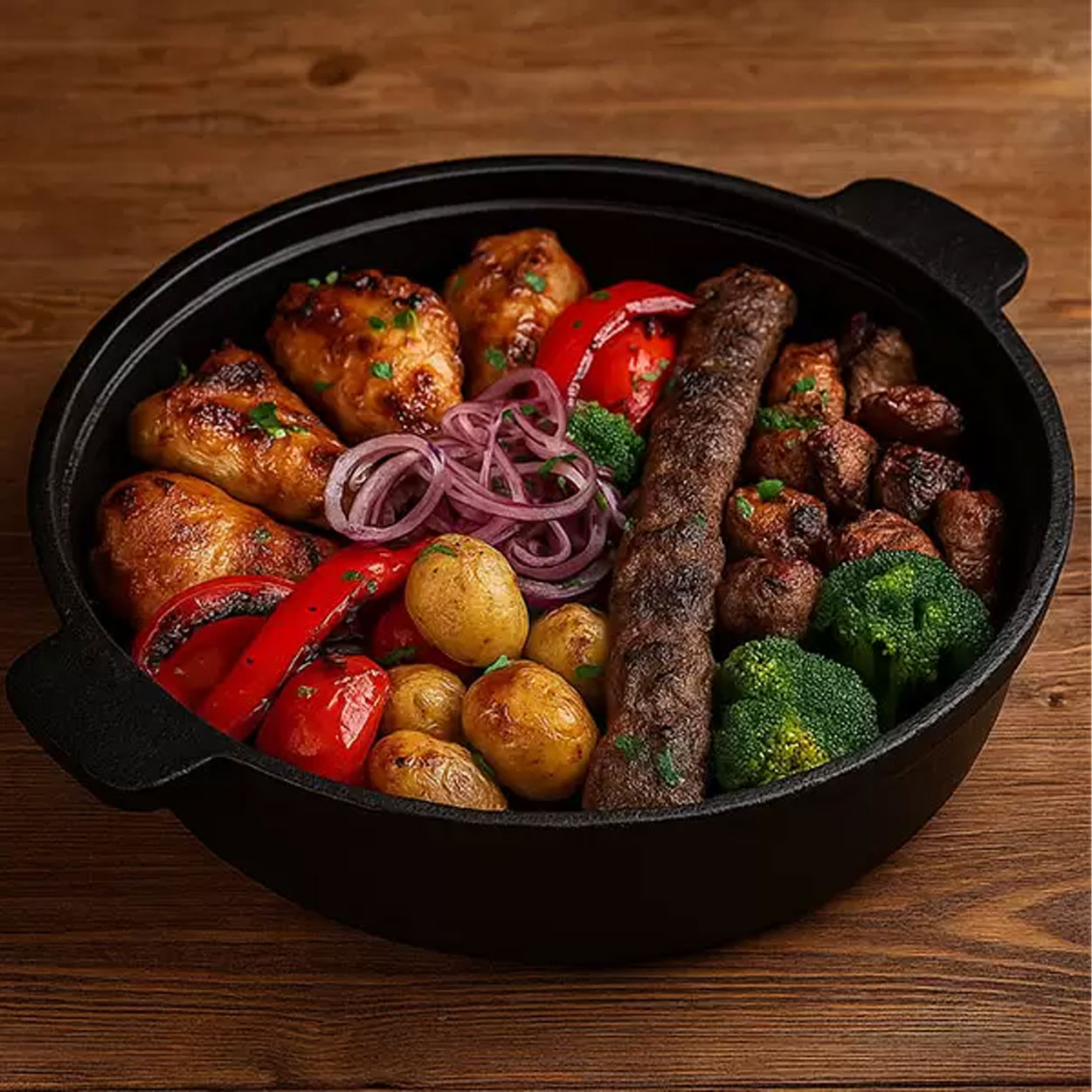 ماهیتابه چدنی مدل سه خط — تصویر ۵
