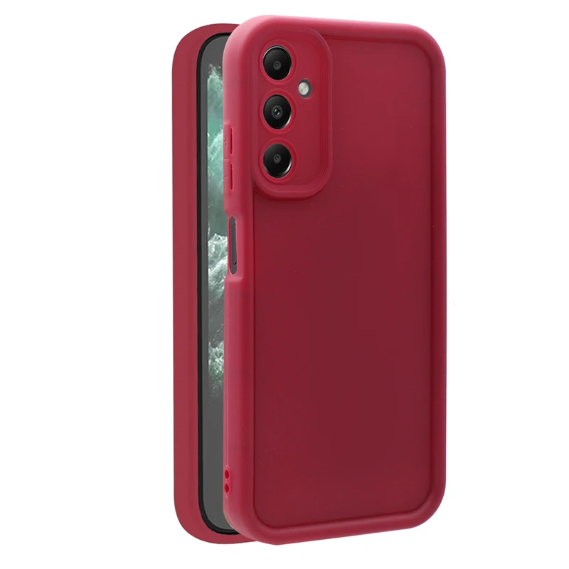 کاور پک سه عددی مدل Puffer مناسب برای گوشی سامسونگ Galaxy A05s – رنگ مشکی-زرشکی-قهوه ای — تصویر ۲