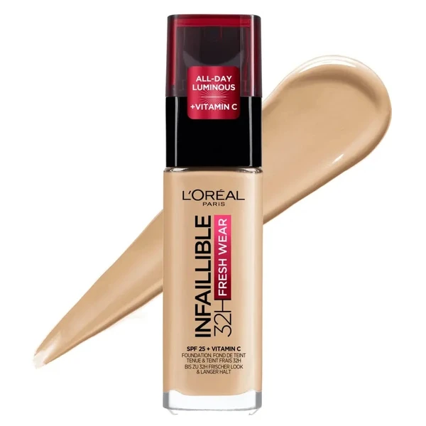 کرم پودر مایع 32 ساعته و ضد آب لورال | L’Oréal Paris Infallible 32H Fresh Wear Liquid Foundation