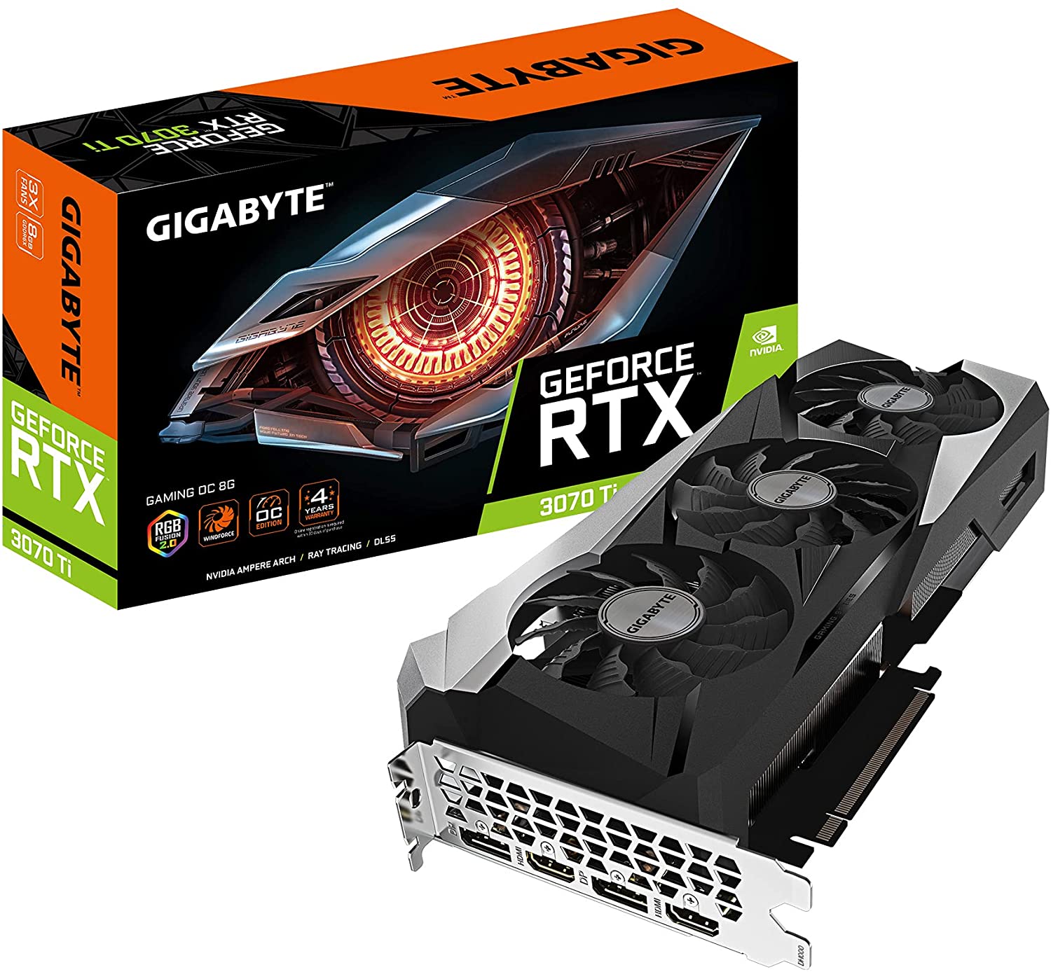 کارت گرافیک گیگابایت مدل gigabyte GeForce RTX 3070 Ti GAMING OC 8G
