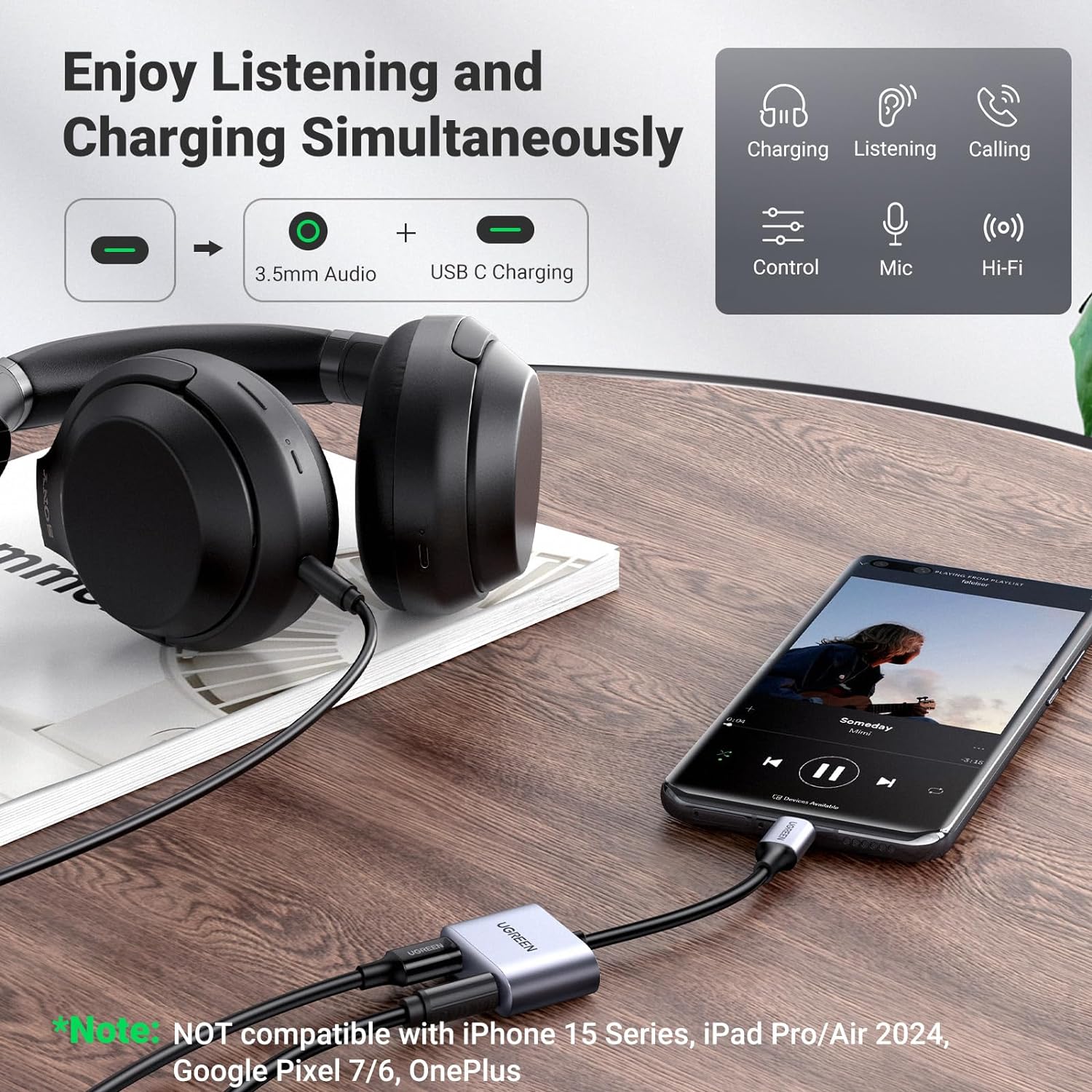 تبدیل Type-c به 3.5mm یوگرین مدل CM231 60164 — تصویر ۳