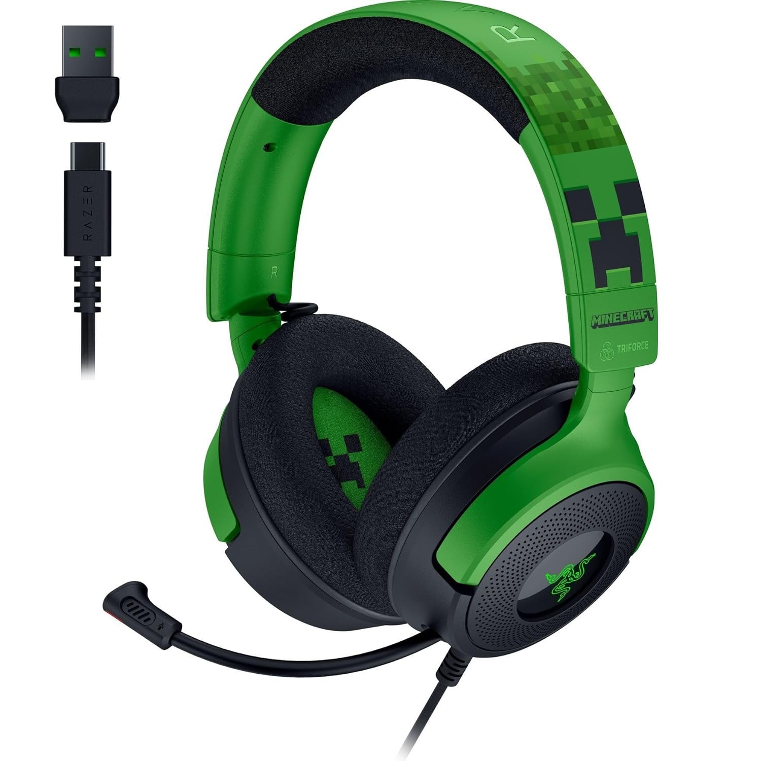 هدست Razer Kraken V4 X Wired Minecraft Edition