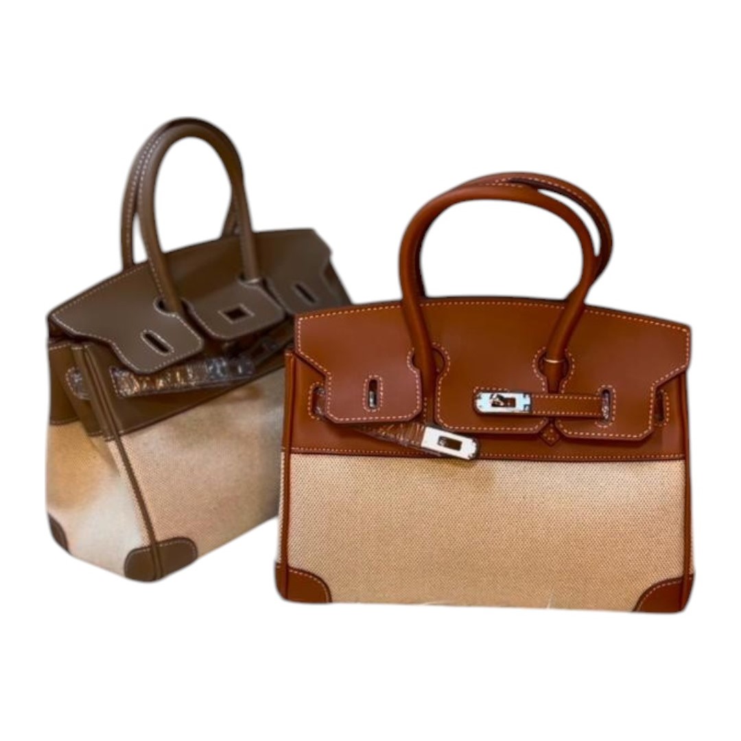 کیف دستی زنانه هرمس مدل بیرکین 25 | Birkin چرم و جیر — تصویر ۳
