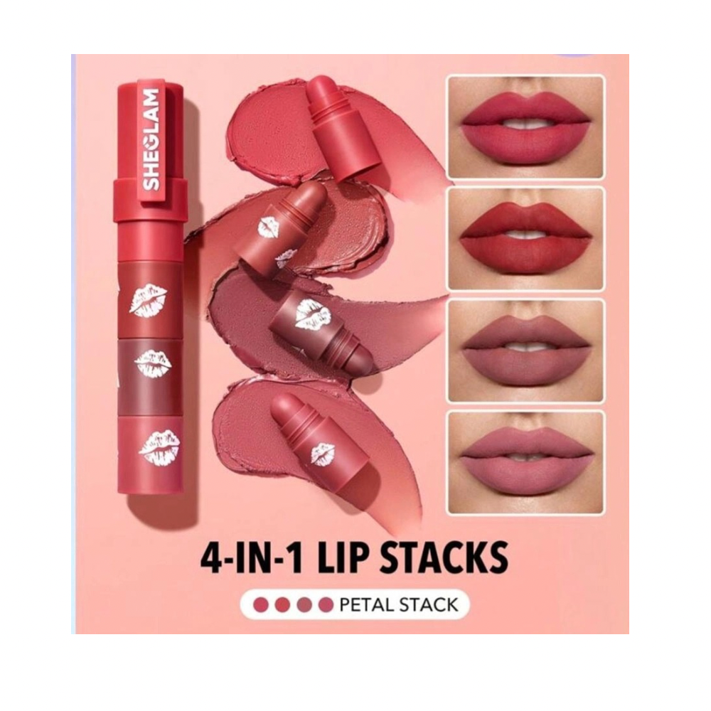 رژ لب جامد ۴طبقه شیگلم SHEGLAM 4-in-1 Lipstick — تصویر ۴