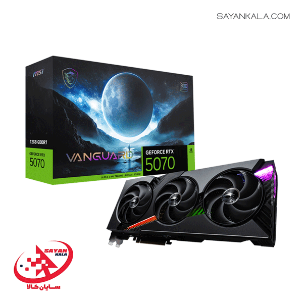 کارت گرافیک ام اس آی مدل GRAPHICS CARD MSI GeForce RTX 5070 VANGUARD SOC EDITION 3X OC 12GB