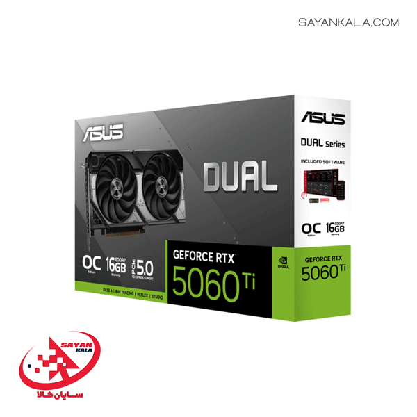 کارت گرافیک ایسوس مدل GRAPHICS CARD ASUS DUAL TI OC Geforce RTX 5060 16GB