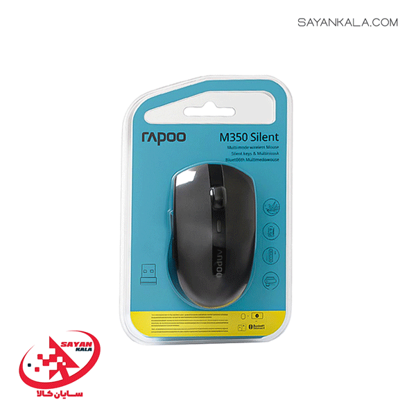 ماوس بی سیم رپو مدل MOUSE WIRELESS RAPOO M350 BLACK — تصویر ۲