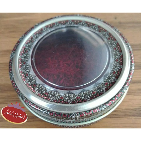 زعفران 1 مثقالی سوپرنگین طرح خاتم برند مصور — تصویر ۵
