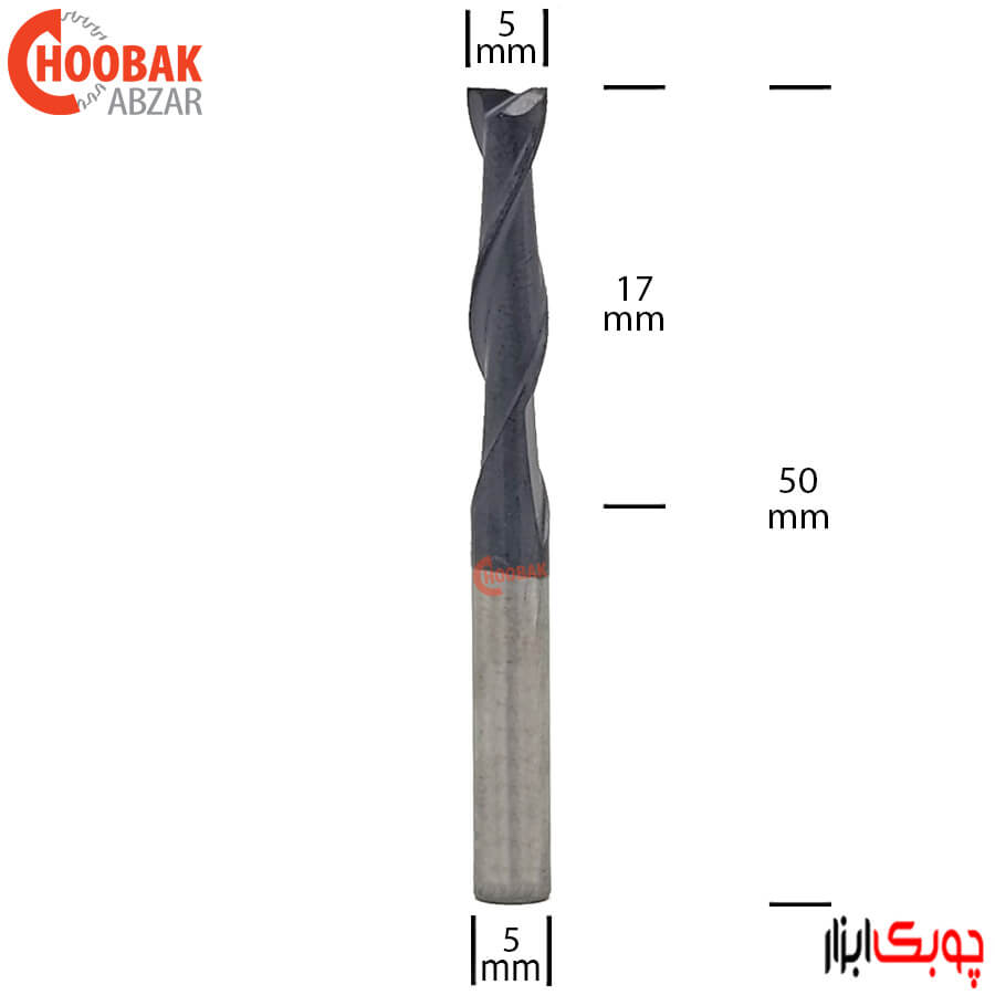 تیغ برش 5 میلیمتر مارپیچ تیتانیوم دامار کد DMSP-D5H17S5 — تصویر ۳