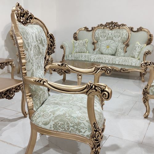 مبل سلطنتی دسته چوبی فلامینگو — تصویر ۵