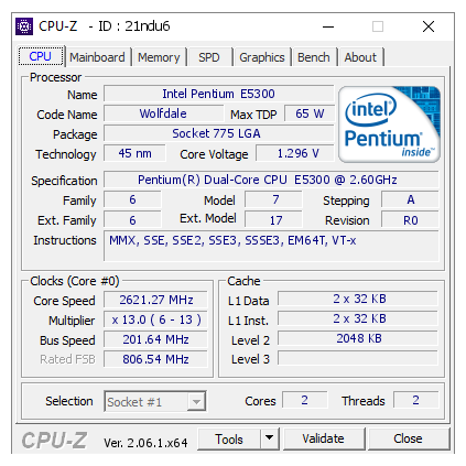 پردازنده استوک اینتل مدل CPU Intel Pentium E5300 — تصویر ۳