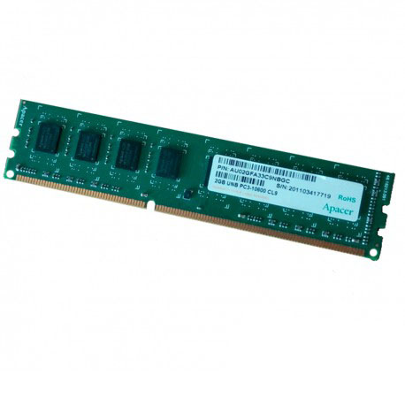 رم استوک‌ دسکتاپ ۲ گیگ اپیسر DDR3 مدل Apacer 2GB UNB PC3-10600 CL9 — تصویر ۲