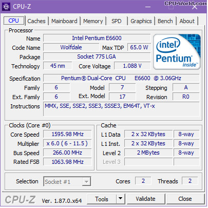 پردازنده استوک اینتل پنتیوم مدل CPU Intel Pentium E6600 — تصویر ۴