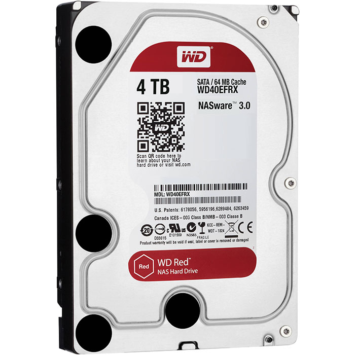 هارد استوک اینترنال دسکتاپ ۴ ترابایت وسترن دیجیتال قرمز مدل HDD 4TB WD40EFRX