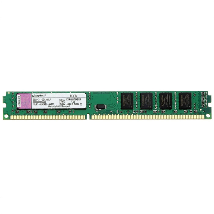 رم استوک دسکتاپ ۲ گیگابایت کینگستون DDR3-1333 مدل Kingston 2G-10600 KVR1333D3N9/2G SP — تصویر ۲