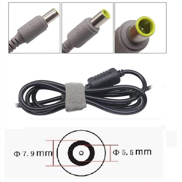 شارژر استوک لپ‌تاپ لنوو مدل Lenovo Adapter 20V / 4.5A / PA-1900-04 سری زنبوری دلی قدیمی — تصویر ۳