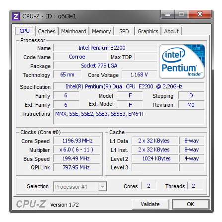 پردازنده استوک Intel Pentium Dual Core E2200 — تصویر ۴